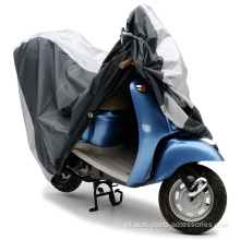 Universeel model donkerblauwe motorfiets bedekt tranpuline